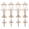 MUXSAM 25*6cm 4pcs Wood Carving Decal Corner Wood Applique Decorative