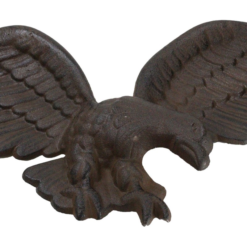 Cast Iron Patriotic American Bald Eagle With Open Wings Wall