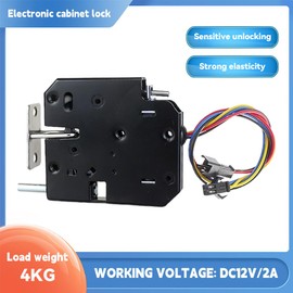 Electronic Cabinet Lock,Dc 12v 2a Magnetic Lock with Top Pole Structure and Detection Switch,Suitable for Storage Cabinets,Unmanned Vending Machines,Mailboxes,Storage Cabinets,Etc (1)
