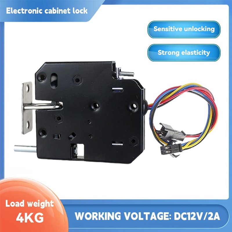 Electronic Cabinet Lock,Dc 12v 2a Magnetic Lock with Top Pole