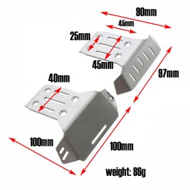 Stainless Steel Front And Rear Chassis Armor Protector Replacement for Traxxas Sledge 1/8 Remote Control Car Upgrades Parts