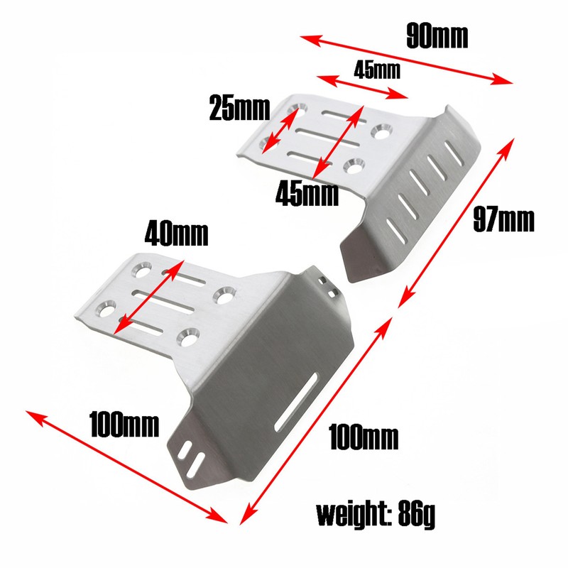 Stainless Steel Front And Rear Chassis Armor Protector Replacement for