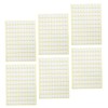 PACKOVE 6sheets Double-Sided Nail Stickers for Easy Nail Display Transparent