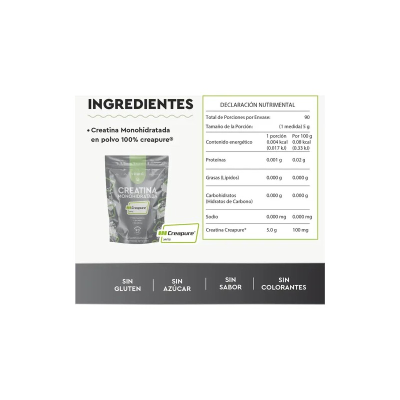 Vitatú | Creatina Monohidratada Creapure De Alta Pureza Sabor Sin