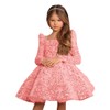 Champagne Long Flower Girl Dress for Wedding Puffy Layers 2024