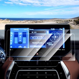 Canvcle 2PCS Screen Protector for 2021-2025 Toyota Venza, 12.3 Inch Touch Screen Protector Tempered Glass Navigation Display Screen Cover Infotainment Protective Film