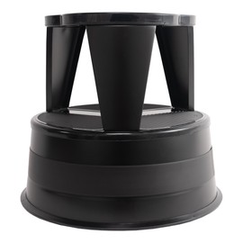 Cramer Kik Step Steel Step Stool - Two Step Stool, Holds 350 lbs (Black)