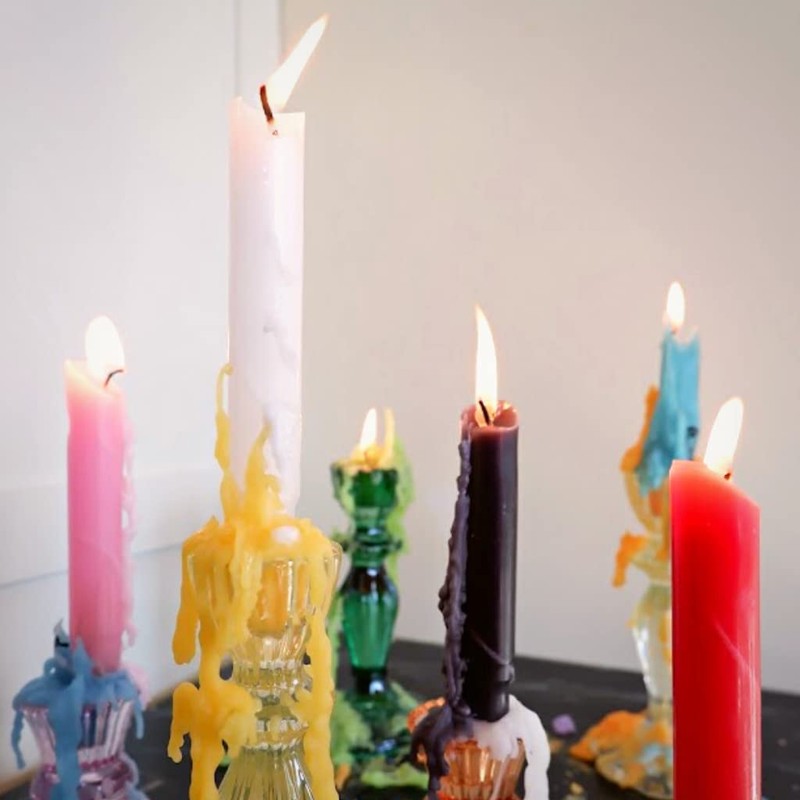 Candlestock Hippie Drippy Drip Candles - Pack of 66 Dripping