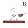 Nature Smile Wooden Pants Skirt Hangers, Smooth Finish Solid Wood