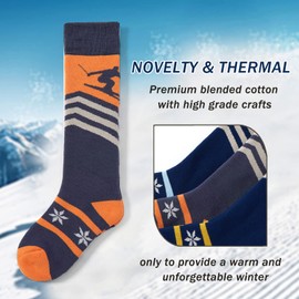 Boys Ski Socks Kids Winter Warm Socks Boys Long Socks Cozy Thermal Socks for Boys Size 9-11 Age 5-7 Years