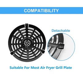 Parachoques de goma para freidora de aire, 8 piezas de goma premium, piezas de silicona, puntas de goma, cubierta protectora antiarañazos para bandeja de freidora de aire, piezas de repuesto para freidora de aire Chefman Gowise PowerXL, Dash etc