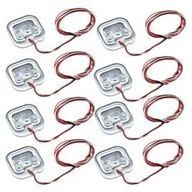 Heevhas 8 pieces half bridge weight sensor, 3 wire body load cells, weighing sensor, 50 kg / 110 lb weighing sensor, load cell, electrical resistance strain gauges