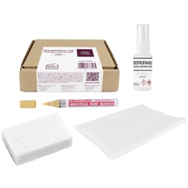 LEVIATAN Gravestone Restoration Kit - Gravestone Restoration Kit, Inscription Restoration, Headstone Restoration, Tombstone Restoration, Tombstone Inscription Renewal, Oil Marker Gold