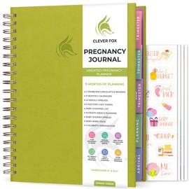 Clever Fox Pregnancy Journal & Memory Book - Pregnancy Planner & Notebook for Expecting Moms – Baby Keepsake, First Time Moms Gift (Spring Green, 9" x 10.5")