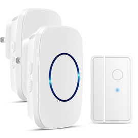Door Chime When Door Opens, FullHouse Door Sensor Wireless Entry Alarm with 1000ft Range, 60 Chimes and 5 Volume Levels for Business/Store/Home/Office