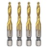 sourcing map 4pcs Combination Drill and Tap Bits Metric M5