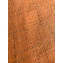 Plaid Orange Plaid Cotton Fabric 1/2 Yard 44" Wide Sewing & Crafts