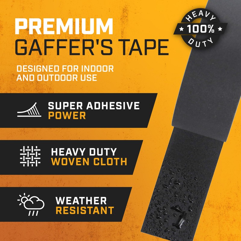 Lockport Black Gaffers Tape 2 inch x 30 Yards -