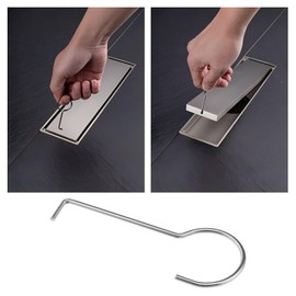 OTOTEC Pack of 5 Drain Grate Puller Stainless Steel Drain Key Lifting Hooks Drain Gutters Lifting Hooks for Kitchen Bathroom Floor Drain Roof Shower