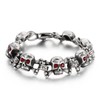 Klapgo Ghost Head Skull Bracelet for Men with Red Eyes