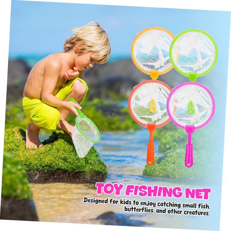 Toddmomy Ergonomic Boys and Girls's Fishing Nets 4 Pcs Set