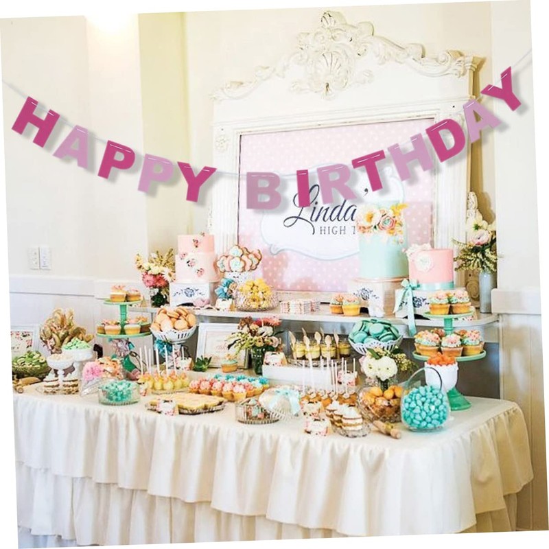 jojofuny 2pcs Birthday Party Bunting Wedding Bunting Tool Vintage Style