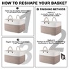 OIAHOMY 95L Large Blanket Basket, 24”x16”x15” Rectangle Woven Baskets For