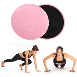 Exercise Core Sliders, WADY 2 Pack Sliders for Working Out Yoga Pilates Gliding disc with Dual Sided Exercise Gliding Discs Use on Carpet or Hardwood Floors, Light and Portable (Gray)
