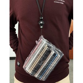 WOEXET Neck Strap, Durable, Fall Prevention, 2-Way, Easy to Use and Remove, Convenient, Carabiner for Smartphones, Keys, Black