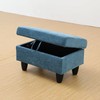 NicBex Ottoman with Storage Modern Foot Stool Storage Ottoman Flannel