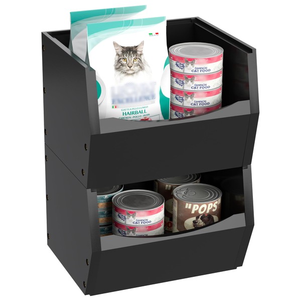 Open Front Stackable Storage Stacking Bins for Pantry & Kitchen
