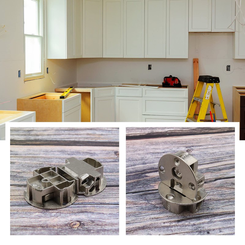 eMagTech 2 Pieces Semicircular Hinges with Fixing Screws 90 Degree