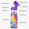 Girls Insulated Water Bottle with Covered Pop-Up Straw,16 oz Kids
