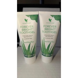 Forever Living Bright Toothgel With Aloe Vera NO Fluoride 4.6oz Exp 5/27, 2 PCS