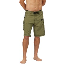 Maui Rippers Pantalones cortos para hombre - Octo Tako | Triple Stitch de secado rápido para hombre, Oliva/pétalos de pincel., 32