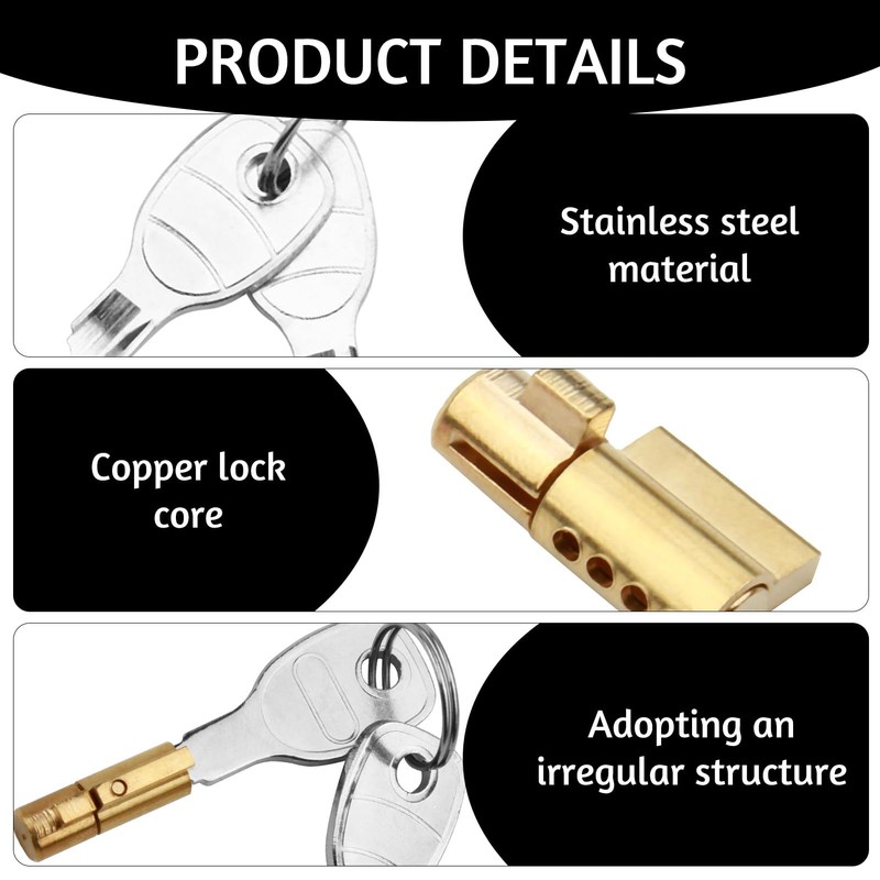 Batheidon 2 x 50mm Steel Coupler Locks Compatible with Earth,
