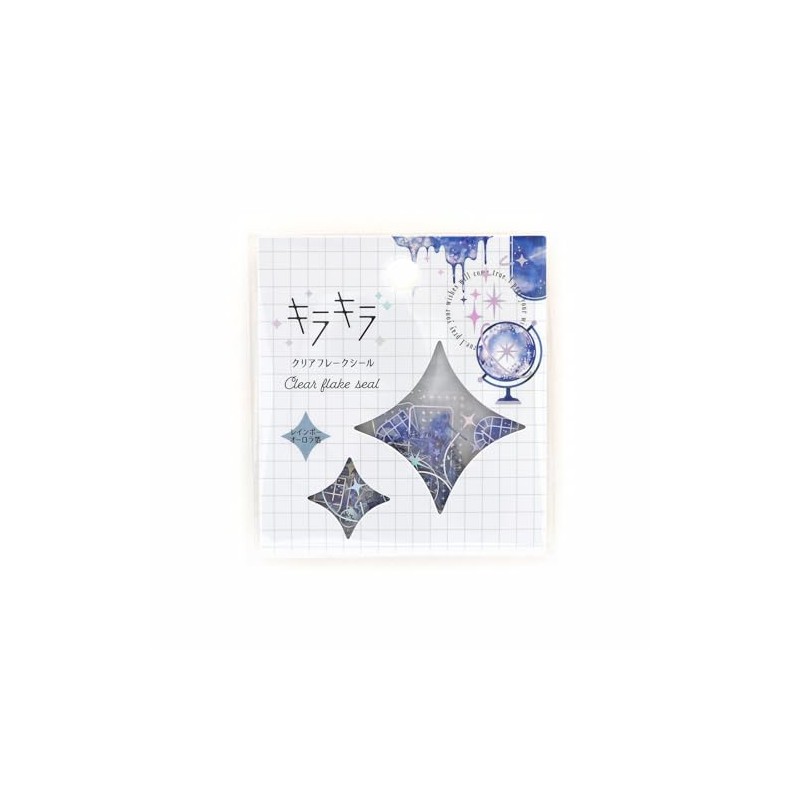 World Craft KFS-031 Glitter Clear Flake Sticker Fantasy