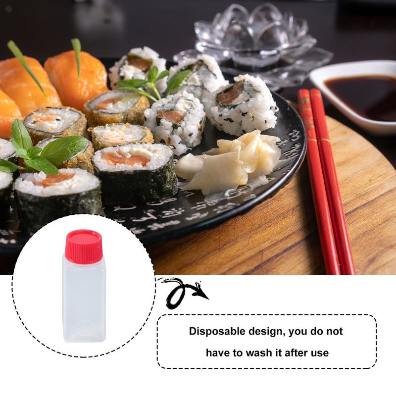 PRETYZOOM 100 Pcs Disposable Vinegar Soy Sauce Seasoning Packets with