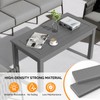 VINGLI Outdoor Coffee Table, HDPE Patio Coffee Table for Outside,
