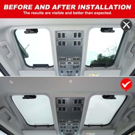 Hudiriy Car Sunroof Sun Shade Breathable Mesh Compatible with Ineos Grenadier 2020-2025 Foldable Roof Sunshade Automotive Sunroof UV Sun Protection Accessories (Off-White)