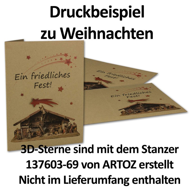 50 x Vintage Kraft Paper Folding Cards DIN B6 120