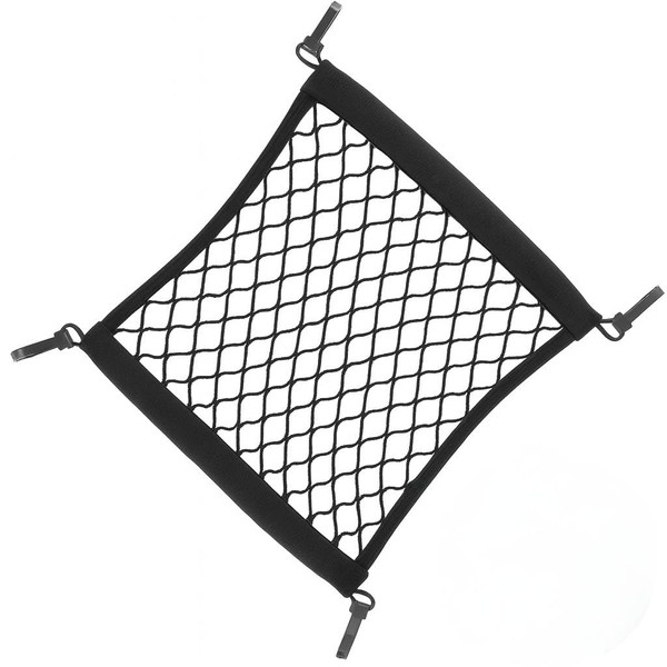 LeGeYo Elastisches Gepäcknetz für E-Scooter/E-Bike 29×31cm Hochdehnbares Netz Schwarz
