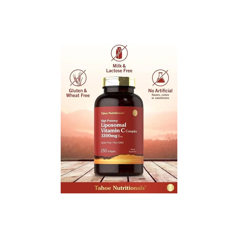 Tahoe Nutritionals Vitaminas Complejo Vitamina Liposomal 3300mg 250 Cápsulas Blandas