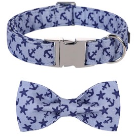 Lionet Paws Dog Collar with Bowtie, Summer Bowtie Collar for Dog,Adjustable Comfortable Dog Collar Gift for Puppy Small Medium Large Dog