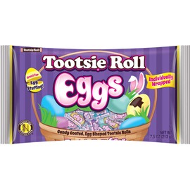 Individually Wrapped Tootsie Roll Candy Eggs, Easter Basket Stuffers, 7.5 Ounce (Single)