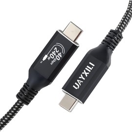 UAYXILI 10FT USB 4 Cable for Thunderbolt 4 Cable with 240W Fast Charging,40Gbps Data Transfer and 8K@60Hz Video,USB4/USB-C Data Cable Compatible with Thunderbolt 4/3, iPhone15,MacBook SSD Latop
