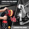 Avhrit Cordless Car Buffer Polisher kit w/ 2x2000mAh 21V Batteries,