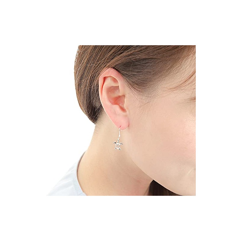 Hawaiian Jewelry [LocoMocoAloha] Simple Honu Hook Earrings, Genuine Jewelry, Listed