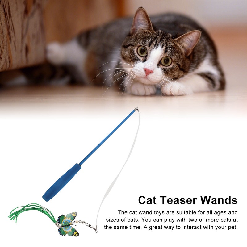 7pcs Cat Tassel Toys Play Chase Exercise Multifunctional Cat Butterfly