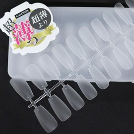 LULUGEL Nail Tip | Long Ballerina False Nail Tip | Natural Fit, Low Process, Sanded | 300 Pieces (Ballerina Long)